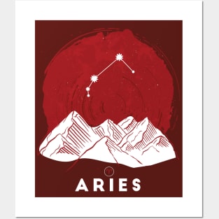 Retro Aries Zodiac Sign // Vintage Astrology Posters and Art